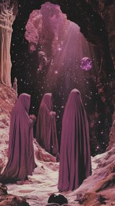 Mystical Cave Purple Planet by Samantha Hearn