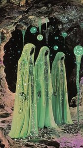 Mystical Green Figures by Samantha Hearn