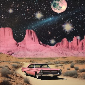 Pink Car Cosmic Desert