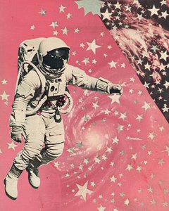 Pink Galaxy Astronaut