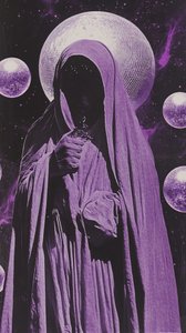 Purple Cosmic Figure by Samantha Hearn