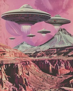 Retro Sci-Fi Canyon by Samantha Hearn