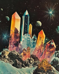 Vibrant Cosmic Crystals by Samantha Hearn