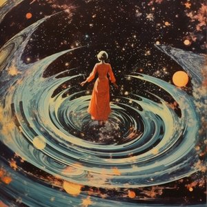 Woman In Cosmic Swirl