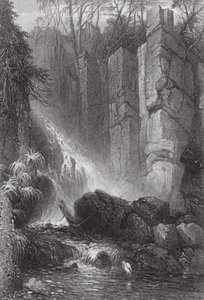 Australia: Cataract Gle, Mount Wellington, Tasmania by Samuel (after) Prout