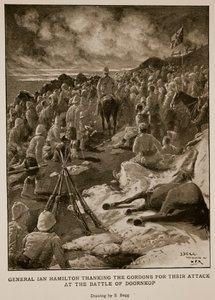 General Ian Hamilton thanking the Gordons for their attack at the battle of Doornkop by Samuel Begg