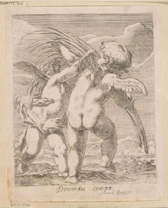 Two Putti Quarreling Over a Palm Branch (Discordia Concors) (Various Designs series) (Opera Varia Historica, Poetica & Iconologica series)