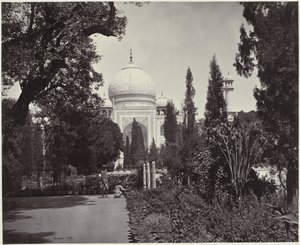 View of the Taj Mahal and the Garden by Samuel Bourne (signed by artist)