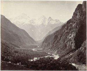 Wooded Valley from Fulaldaru, with the Srikanta Peaks in the Distance by Samuel Bourne (signed by artist)