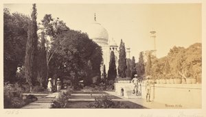 Agra; The Taj, from the Walk near the Fountain by Samuel Bourne