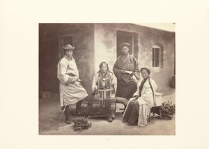 Darjeeling; Group of Bhooteas by Samuel Bourne