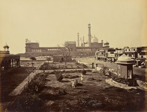 Delhi; The Jama Masjid, from the North by Samuel Bourne