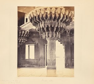 Fatehpur Sikri; Remarkable Pillar in the Centre of the Diwan-i-Khas, or Hall of Audience