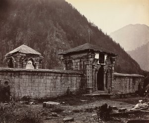 Temple at Naveshera, Kashmir, India by Samuel Bourne