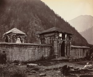 Temple at Naveshera, Kashmir, India by Samuel Bourne