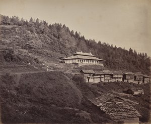 The Upper Himalayas. Village of Harkundu with Traveler