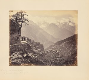 The View from the New Road at Pangi - The Great Chini Peaks in the Background by Samuel Bourne