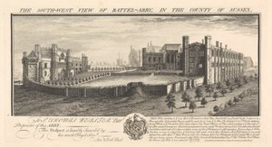 The South-West View of Battel-Abbey, in the County of Sussex