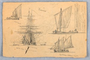 Sketches. Ships, Venice, Italy, October 1872