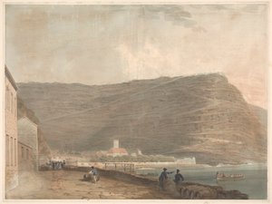 Coastal English Settlement Surrounded by Mountains by Samuel Davis