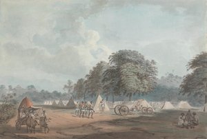 The Hur Rangers Encamped at Colgong by Samuel Davis