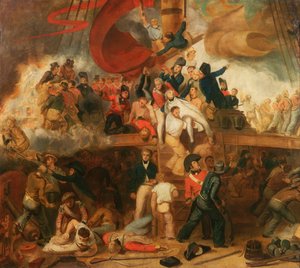 The Death of Nelson at the Battle of Trafalgar, 21 October 1805 by Samuel Drummond