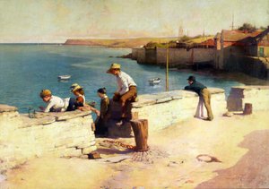 Evening at Padstow by Samuel Henry William Llewelyn