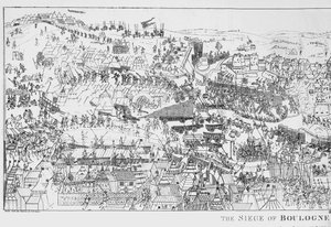 The Siege of Boulogne by King Henry VIII in 1544, engraved by James Basire, 1788