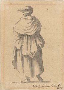 A Peasant Woman by Samuel Hieronymus Grimm