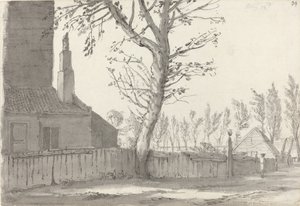 High Street at the Manor House, Marylebone by Samuel Hieronymus Grimm