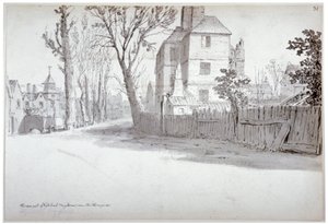 View of the Upper Part of St Marylebone High Street and the Turnpike, London by Samuel Hieronymus Grimm