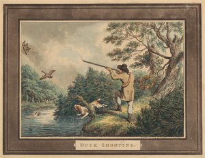 Hunting, Shooting, etc. [set of six]: 1. Duck Shooting by Samuel Howitt