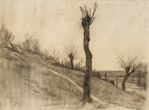 Late winter landscape by Samuel Isham