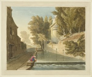 Building Erected on the Deanery of Westbury, Showing the River Trym
