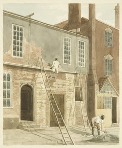 House in Castle Green, after the removal of buttresses from the Castle by Samuel Jackson