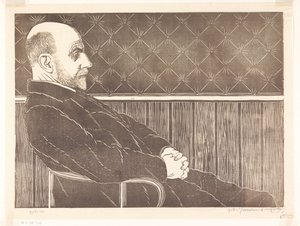 Portrait of Maurits van der Valk by Samuel Jessurun de Mesquita (signed by artist)
