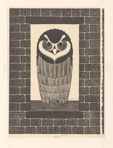 Ringed Owl by Samuel Jessurun de Mesquita (signed by artist)