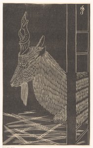 Markhor Goat (Sitting Deer in a Cage) by Samuel Jessurun de Mesquita