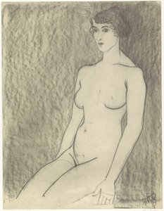 Seated Female Nude by Samuel Jessurun de Mesquita