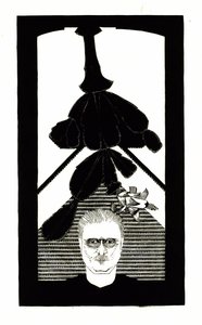Self-portrait with an Easter cactus, ca 1927 by Samuel Jessurun de Mesquita