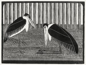 Two Marabous by Samuel Jessurun de Mesquita