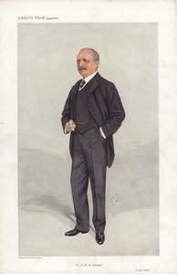 Archer Baker, C P R In Europe, Vanity Fair cartoon by Samuel Luke (after) Fildes