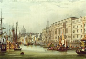 Custom House, E16, Engraved by R. G. Reeve, 1828