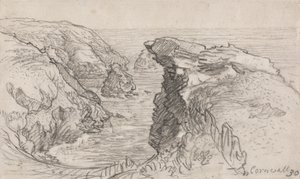 A Page from a Cornish Sketchbook: Cornwall 30 by Samuel Palmer