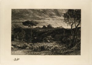 Opening the Fold, or Early Morning by Samuel Palmer
