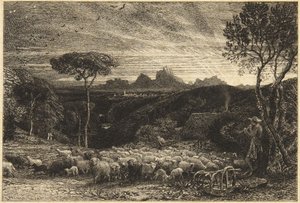 “Opening the Fold” or “Early Morning” by Samuel Palmer