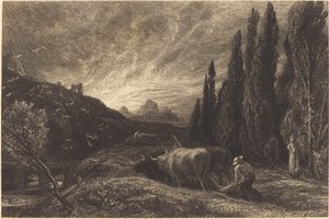 The Early Ploughman by Samuel Palmer