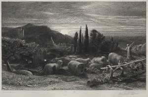 The Rising Moon by Samuel Palmer