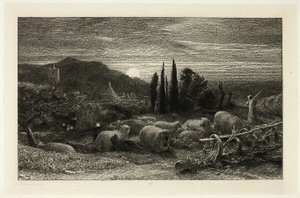 The Rising Moon by Samuel Palmer