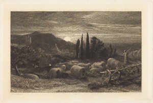 The Rising Moon by Samuel Palmer